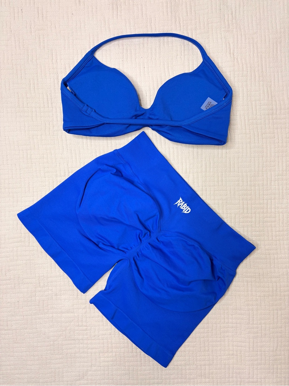 Seamless Athletic Shorts in Bright Blue